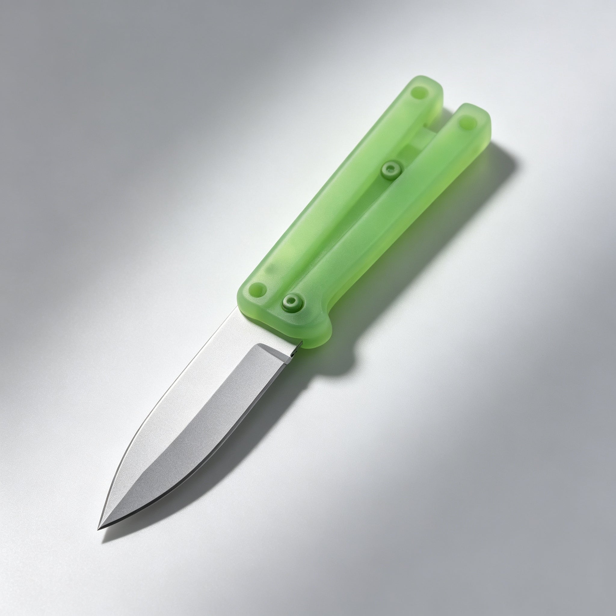 PH01 Butterfly Knife – Green Pattern — view 2