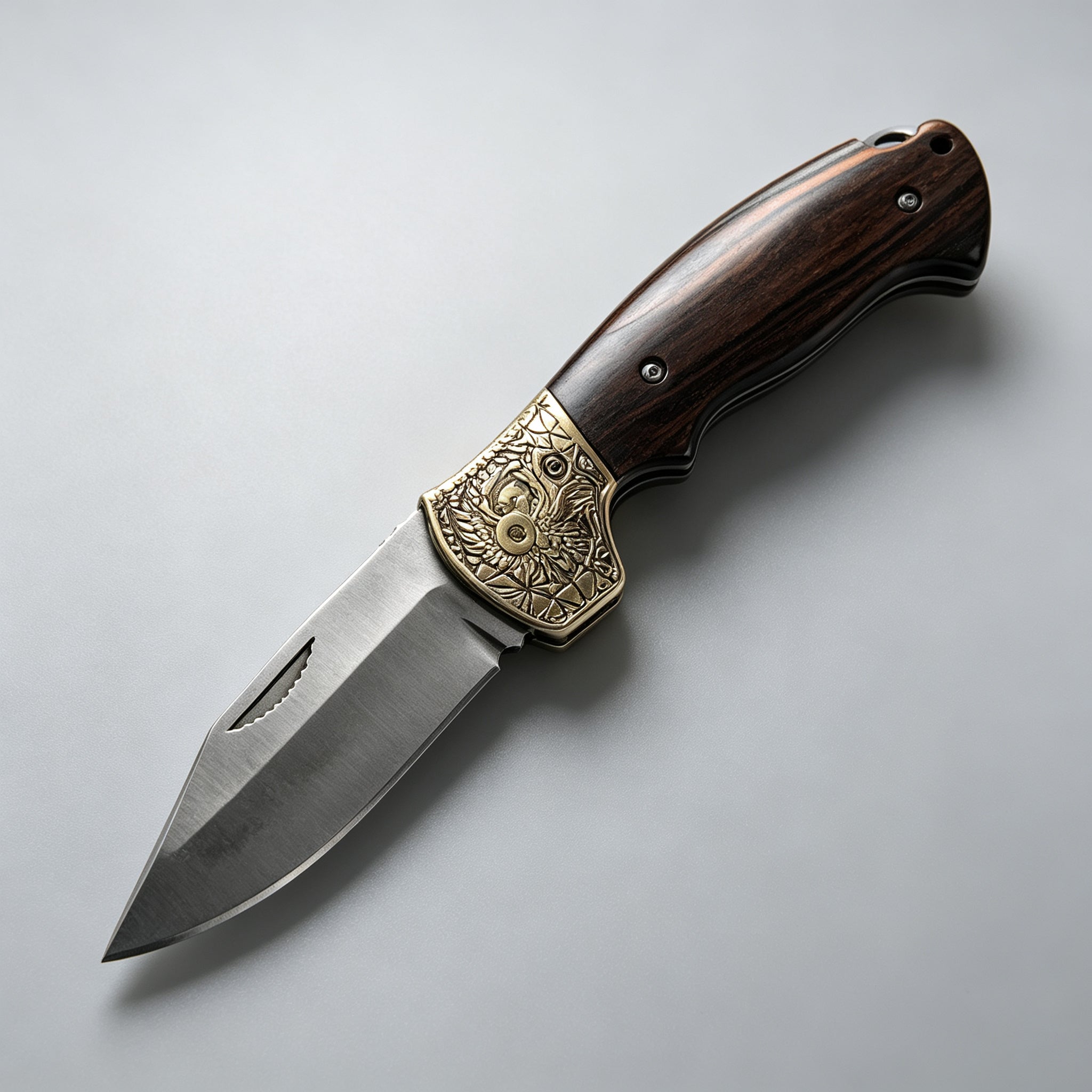 T-06 Folding Knife – 9Cr13, Copper & Resin — view 2
