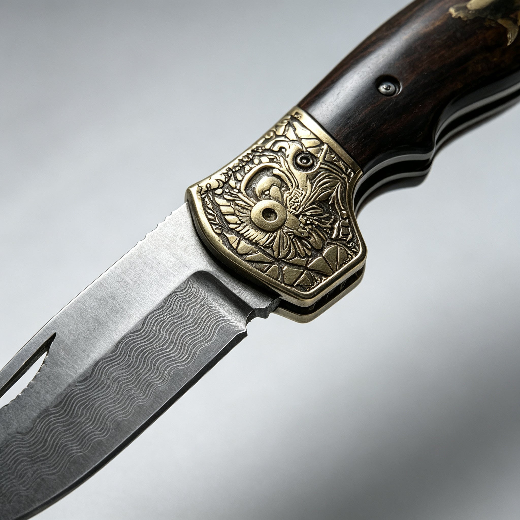 T-06 Folding Knife – 9Cr13, Copper & Resin — view 3