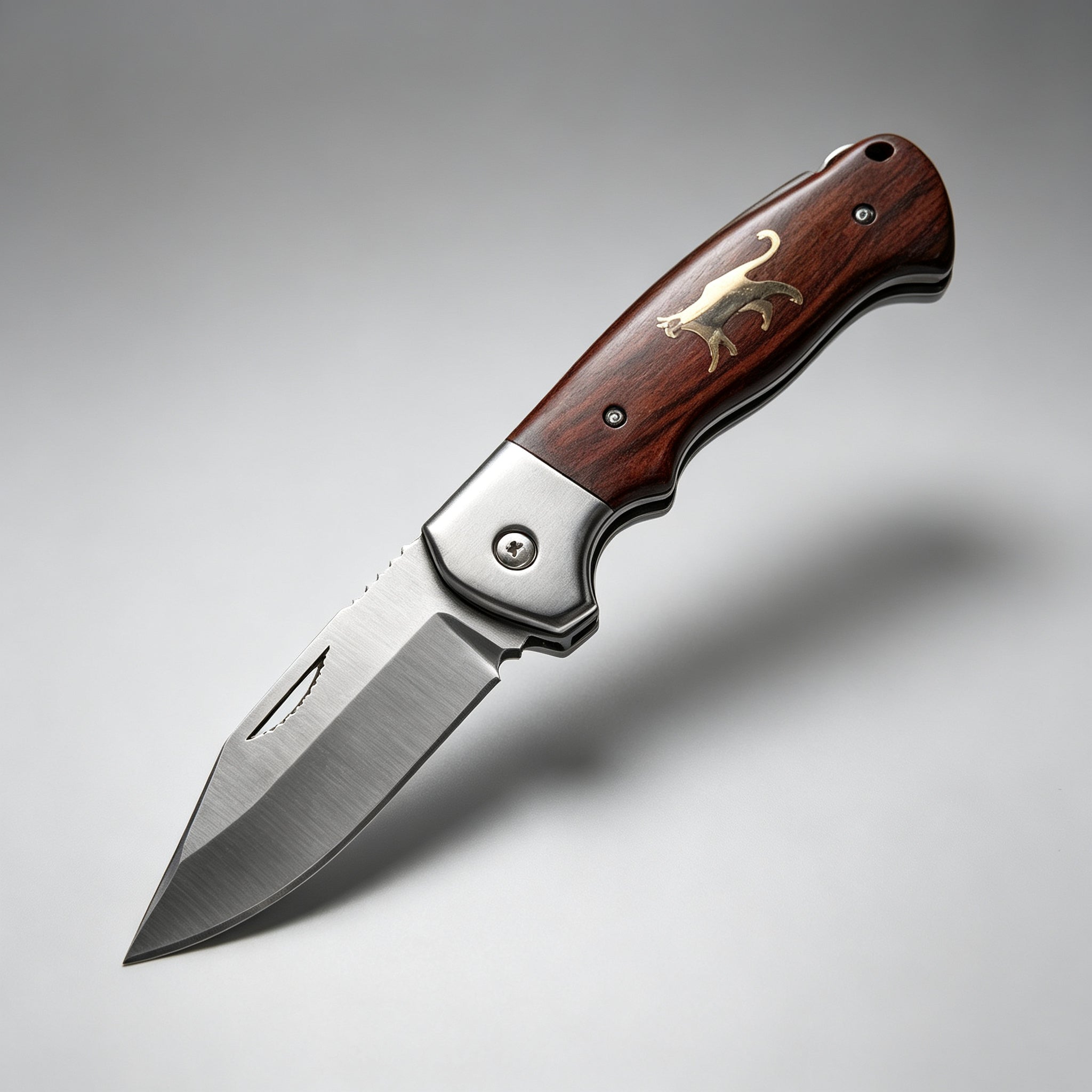 T-08 Folding Knife – 5Cr13, Steel & Wood — view 2