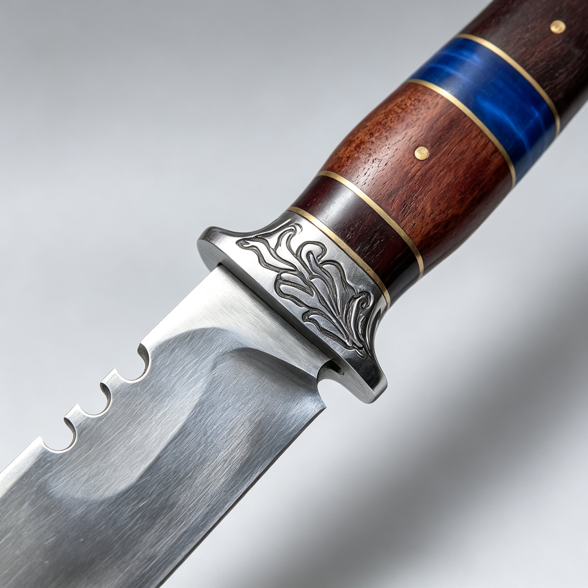 J20 Fixed Blade Outdoor Knife - 3R13 Stainless Steel Wood G10 Handle 320mm — view 3