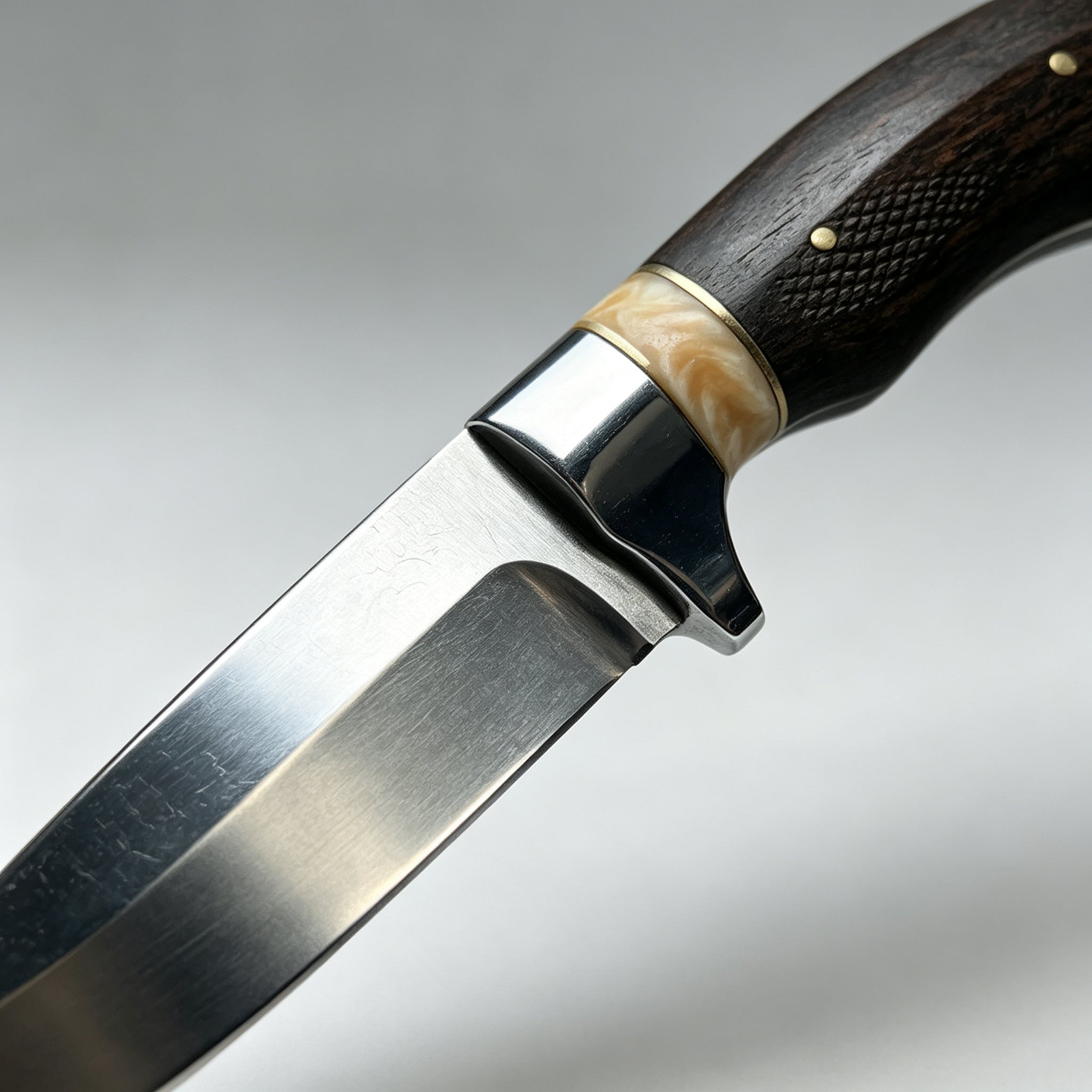 J17 Fixed Blade Outdoor Knife - 3R13 Stainless Steel Resin Wood Handle 315mm — view 3